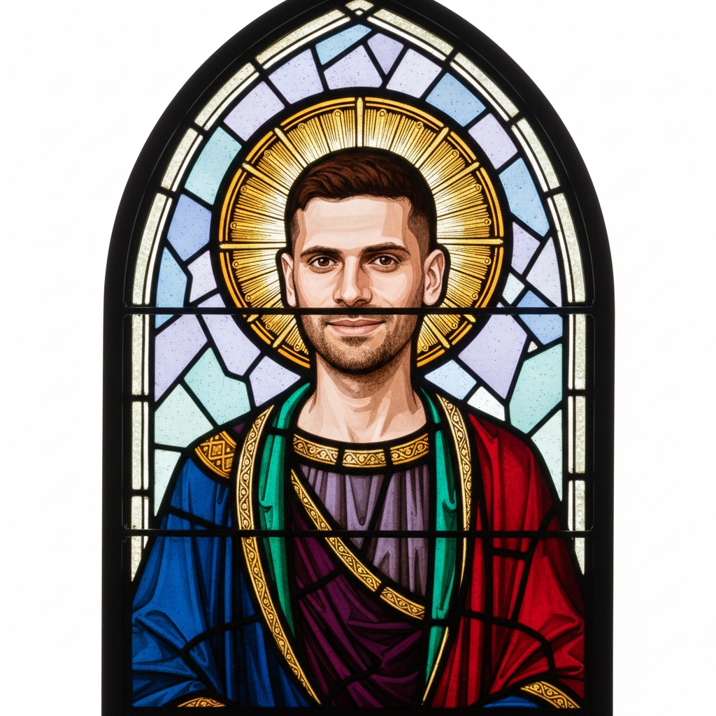 Stained-Glass Saint